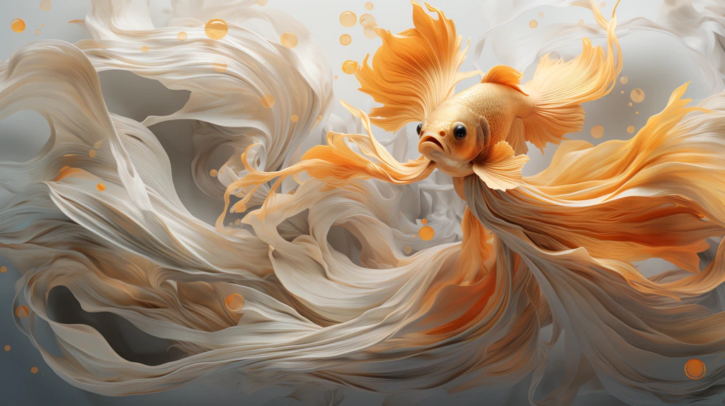 beautiful thai fighting fish ethereal ink flowing in water desktop wallpaper 4k