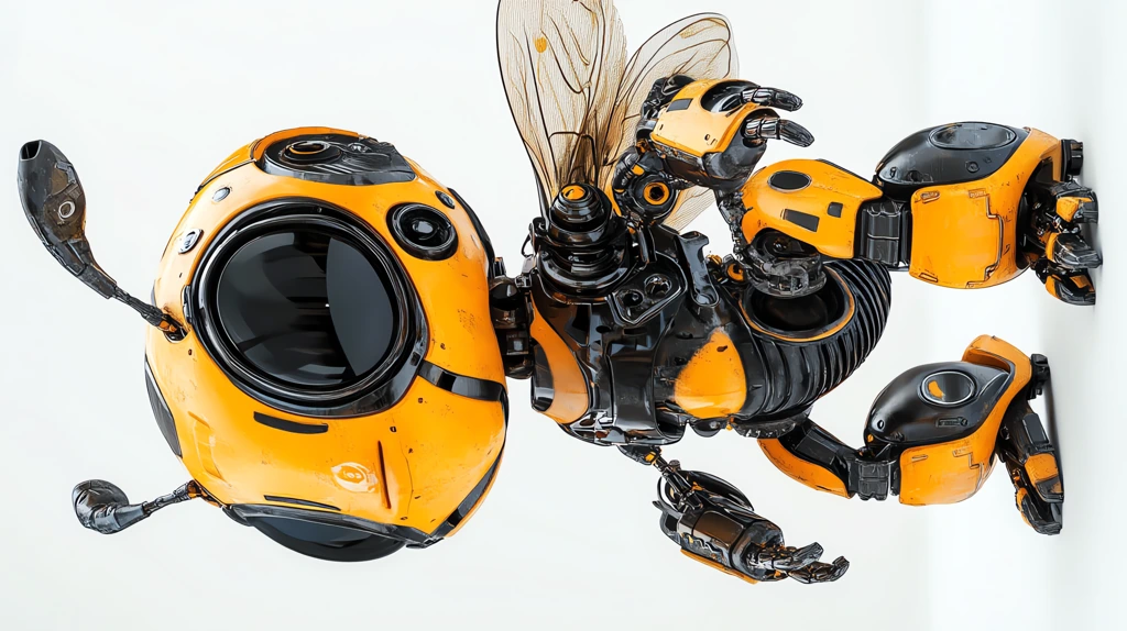 bee robot cute robotic insect phone wallpaper 4k