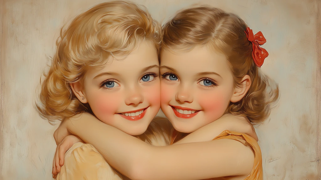 best friends two girls smiling desktop wallpaper 4k