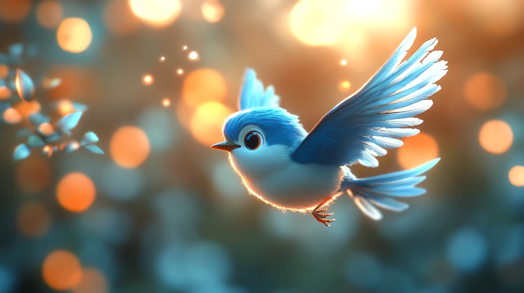 bird-like small animal dynamic composition bright lighting desktop wallpaper 4k