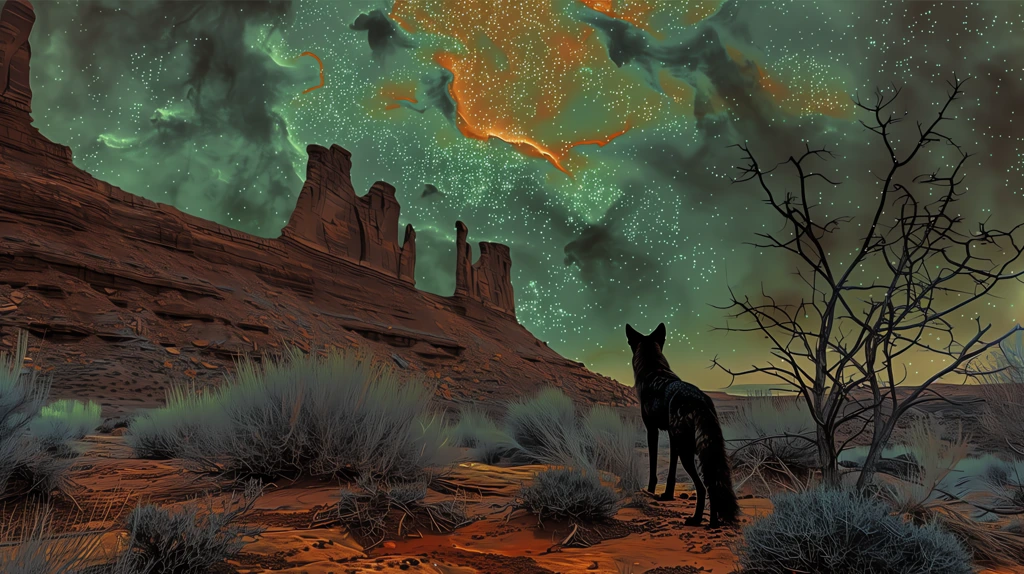 black coyote desktop wallpaper 4k