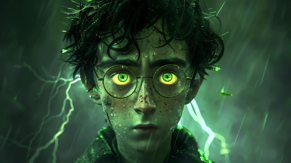 black hair and bright-green eyes desktop wallpaper 4k