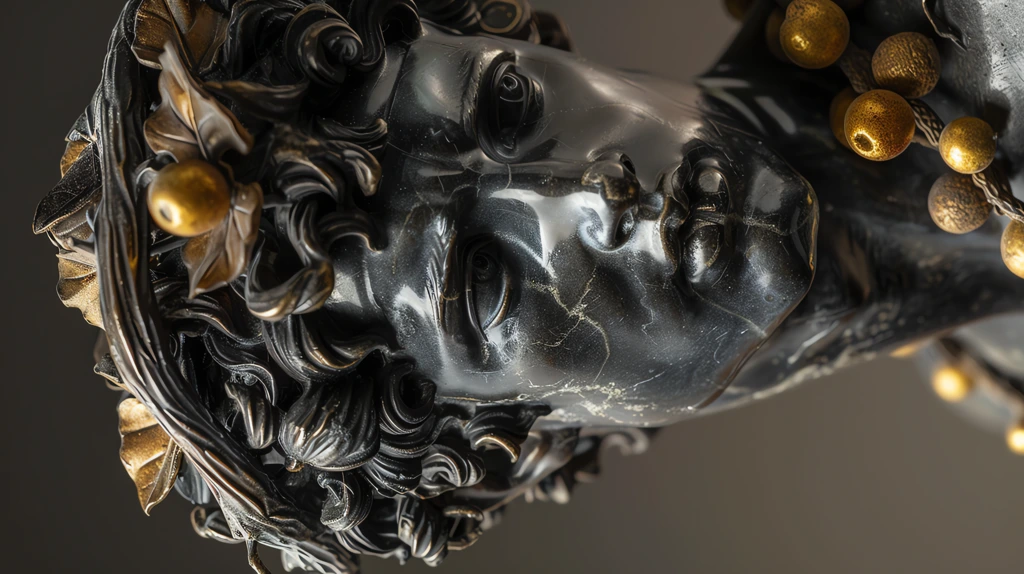 black marble statue of bacchus phone wallpaper 4k