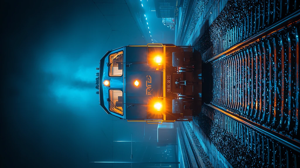 blue cargo train front view cool illumination 8k hdr phone wallpaper 4k