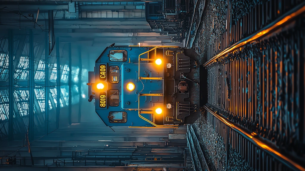 blue cargo train front view cool illumination phone wallpaper 4k