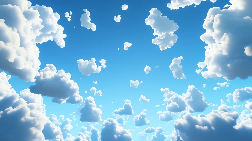 blue sky and lots of scattered puffy clouds desktop wallpaper 4k