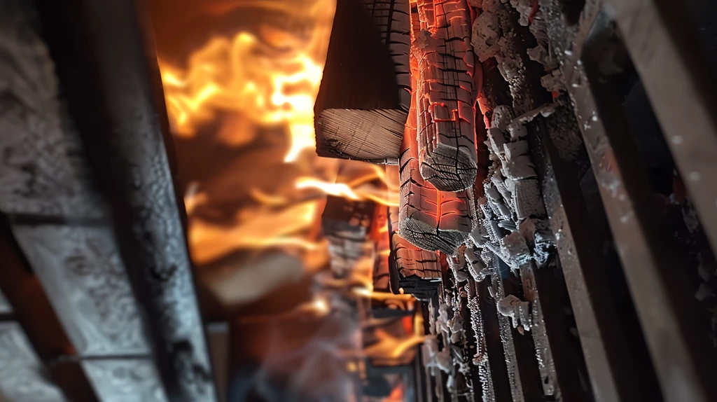 burning fireplace with crackling fire phone wallpaper 4k