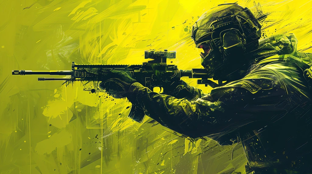 call of duty yellow and green desktop wallpaper 4k