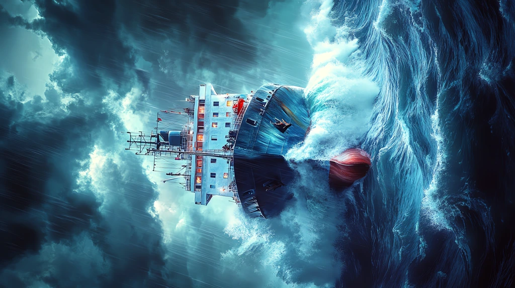 cargo ship in rough seas a cargo ship phone wallpaper 4k