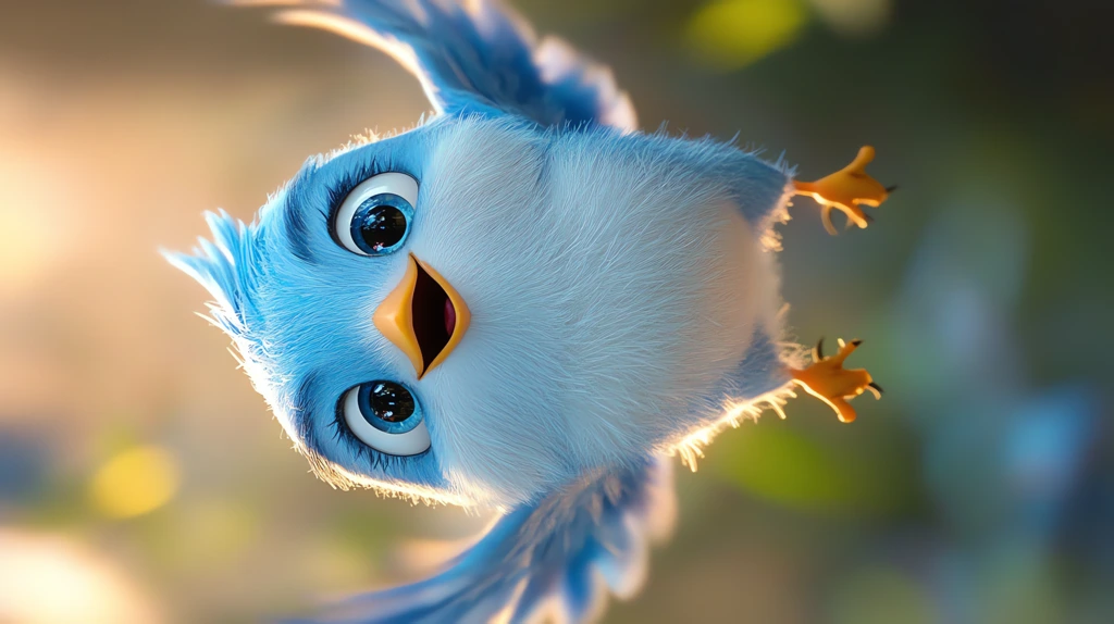 cartoon bird-like small animal phone wallpaper 4k