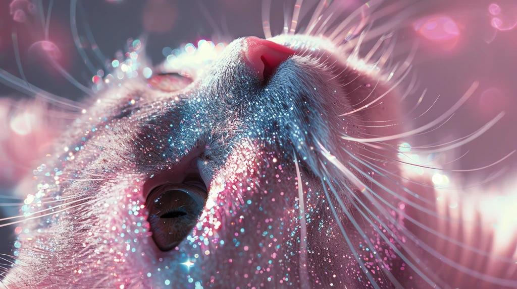 cat glitter and diamond dust kawaii aesthetic phone wallpaper 4k