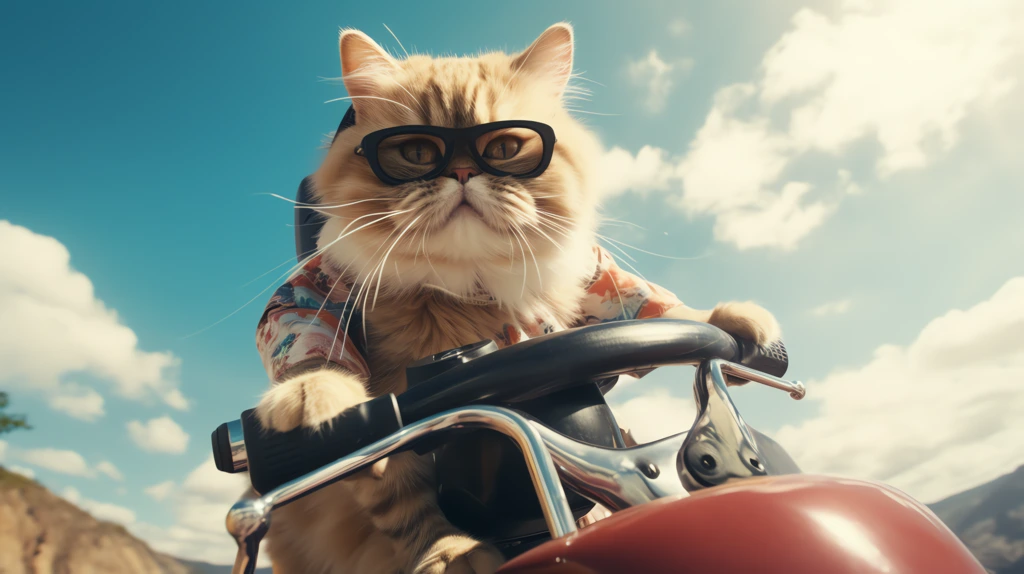 cat riding bycle 1 animals desktop wallpaper online free download 4k