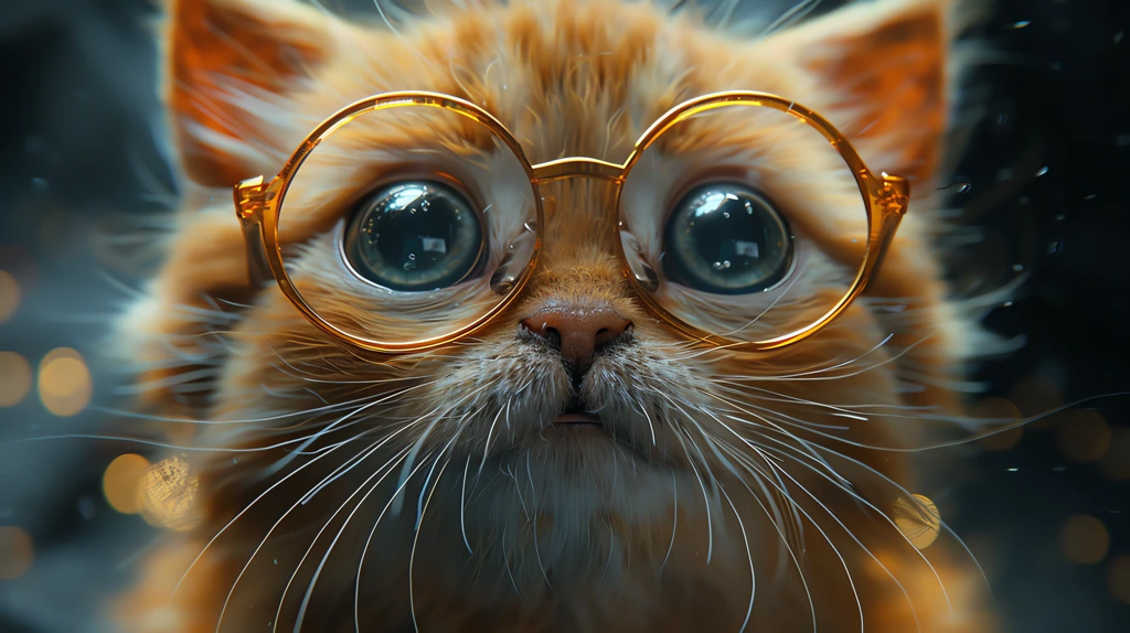 cat with big eyes looking up at the camera desktop wallpaper 4k