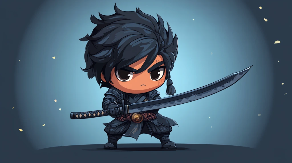 chibi cartoon a dark rogue version three desktop wallpaper 4k