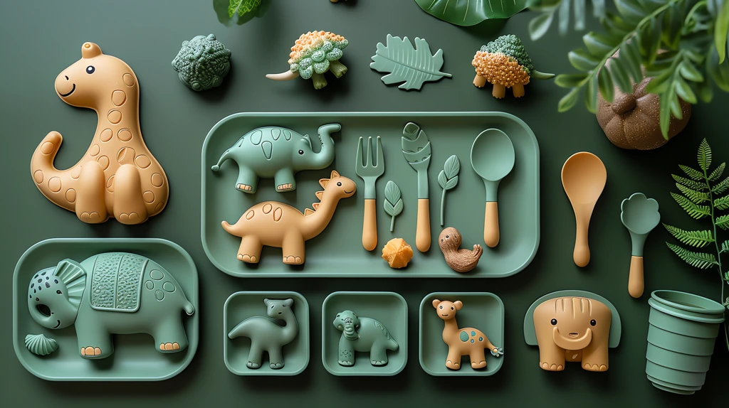 childrens tableware set sustainable animal desktop wallpaper 4k