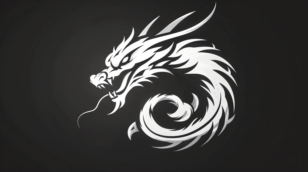 chinese dragon graphic mascot desktop wallpaper 4k