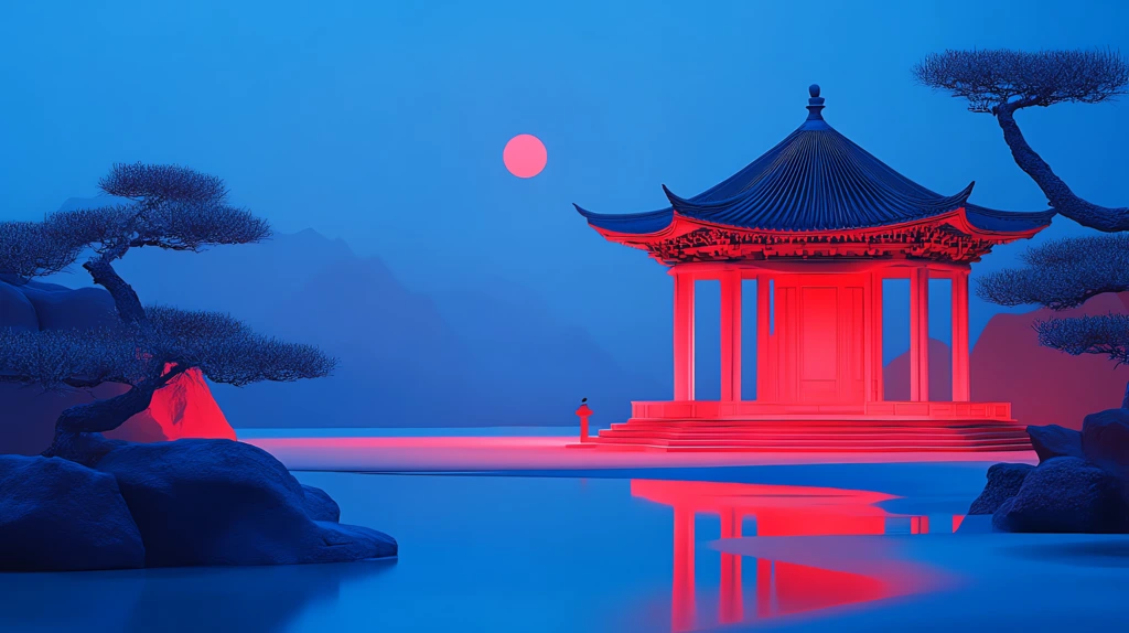 chinese pavilion desktop wallpaper 4k