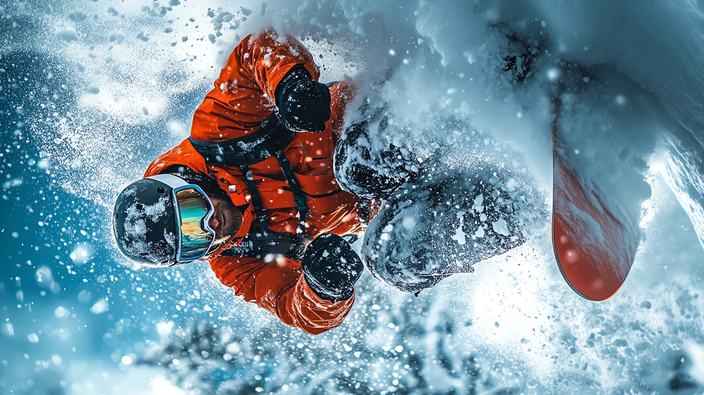 cinematic sport photography snowboarder version one phone wallpaper 4k