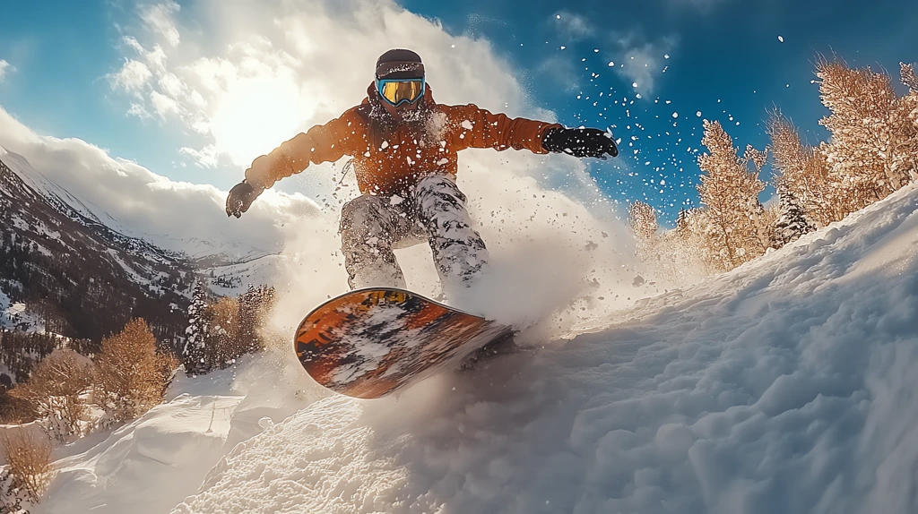 cinematic sport photography snowboarder version three desktop wallpaper 4k