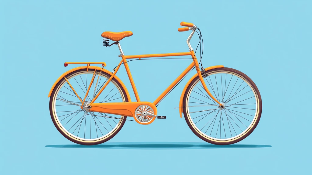 classic orange bicycle desktop wallpaper 4k