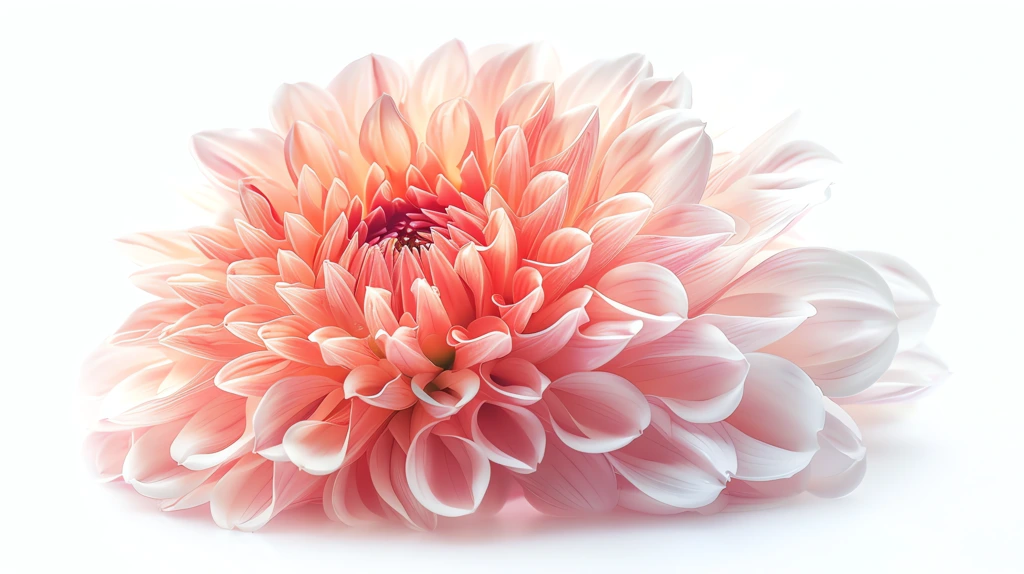 clear pastel flower isolated on a white desktop wallpaper 4k