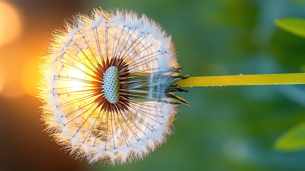 close-up of a dandelion with its delicate seeds dispersing phone wallpaper 4k