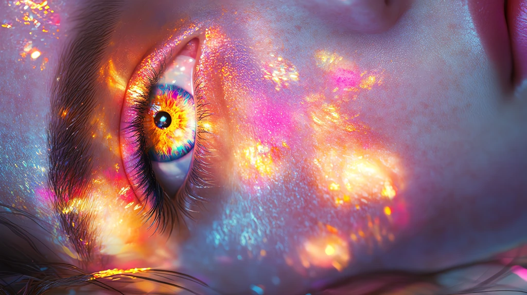 close-up of beautiful ethereal eyes glowing with an inner light phone wallpaper 4k