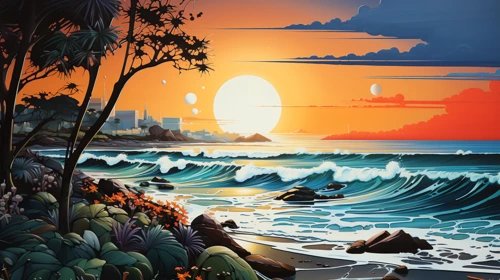 coastalscape fantasy 1 16x9 nature desktop wallpaper online free download 4k