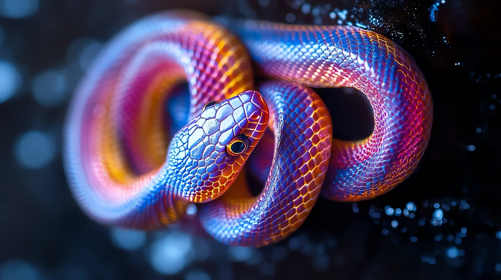 color rainbow snake myth phone wallpaper 4k