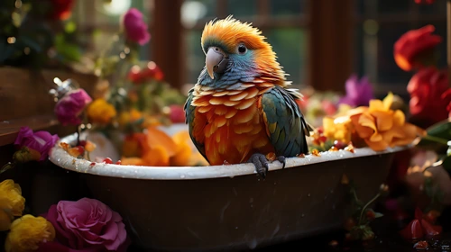 colorful bath for birds 1 animals desktop wallpaper full hd 4k free download