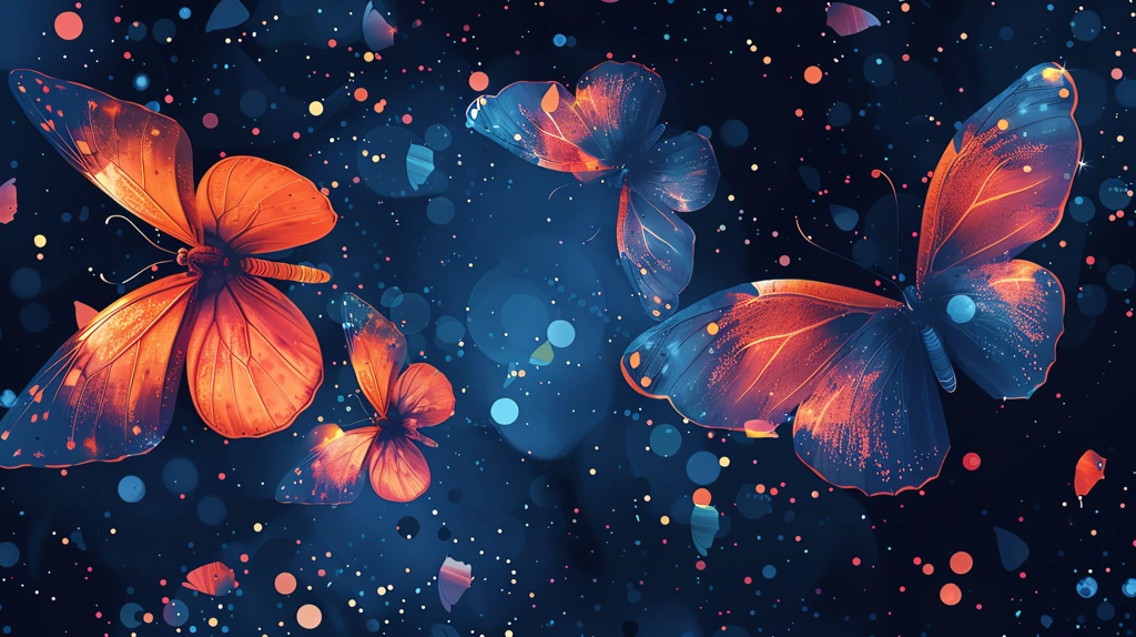 creative flying shape stylized butterfly phone wallpaper 4k