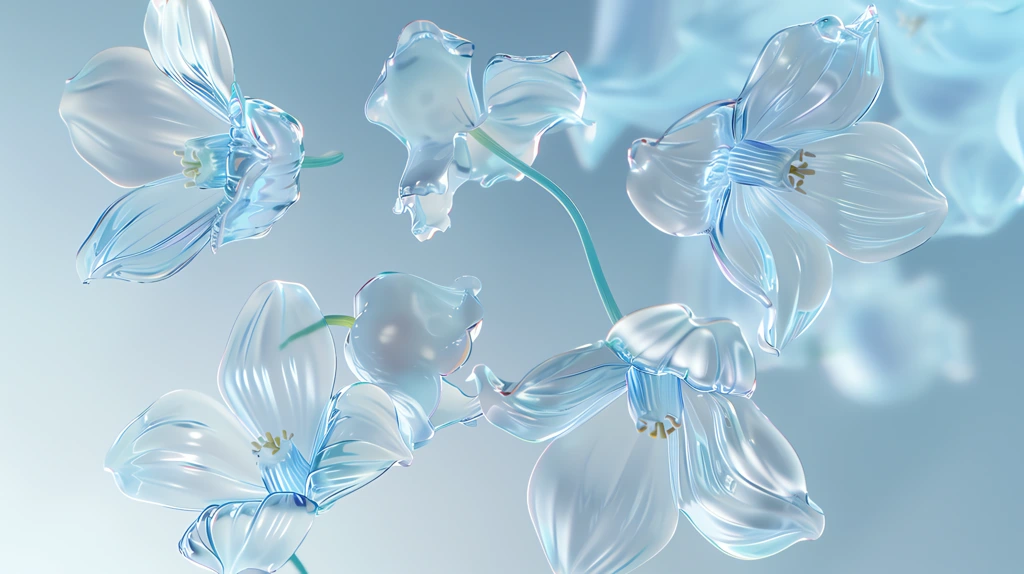 crystal transparent lily of the valley flower phone wallpaper 4k
