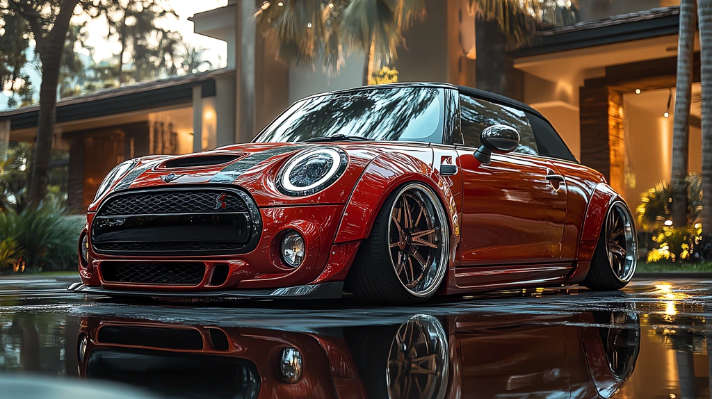 custom 2024 mini cooper version one desktop wallpaper 4k