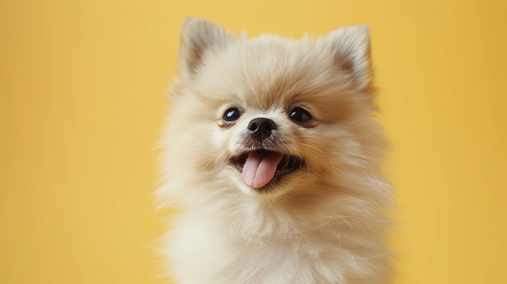 cute and clean little pomeranian was born pomeranian happily raising desktop wallpaper 4k