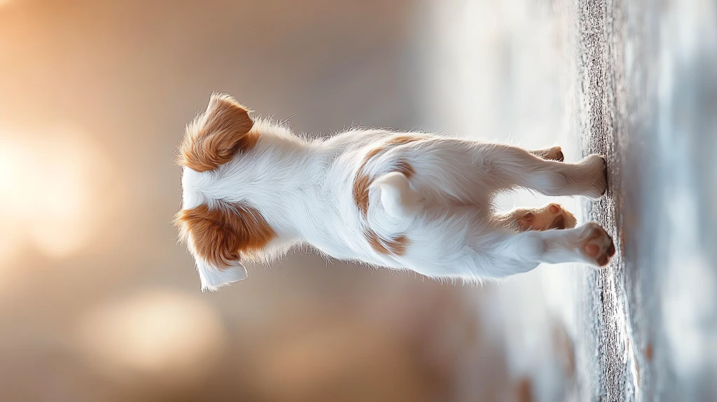 cute border collie puppy bright colors phone wallpaper 4k