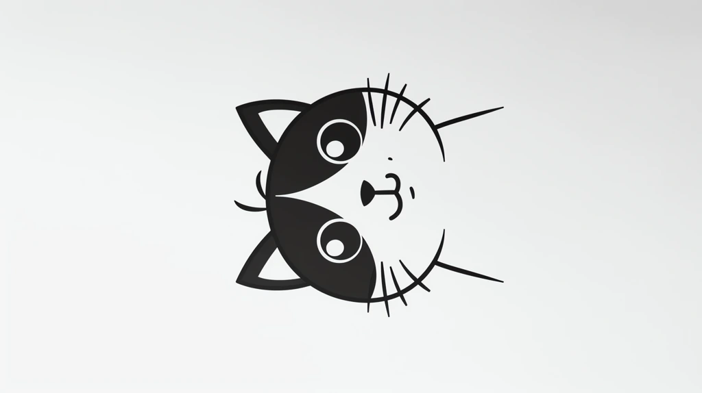 cute cat logo black phone wallpaper 4k