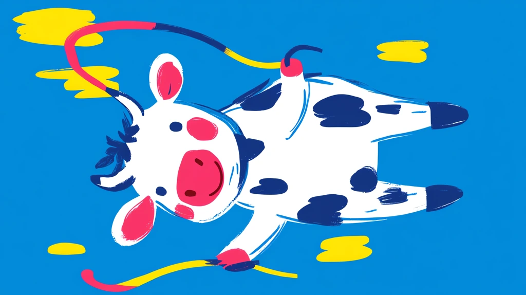 cute cow play skipping rope version four phone wallpaper 4k