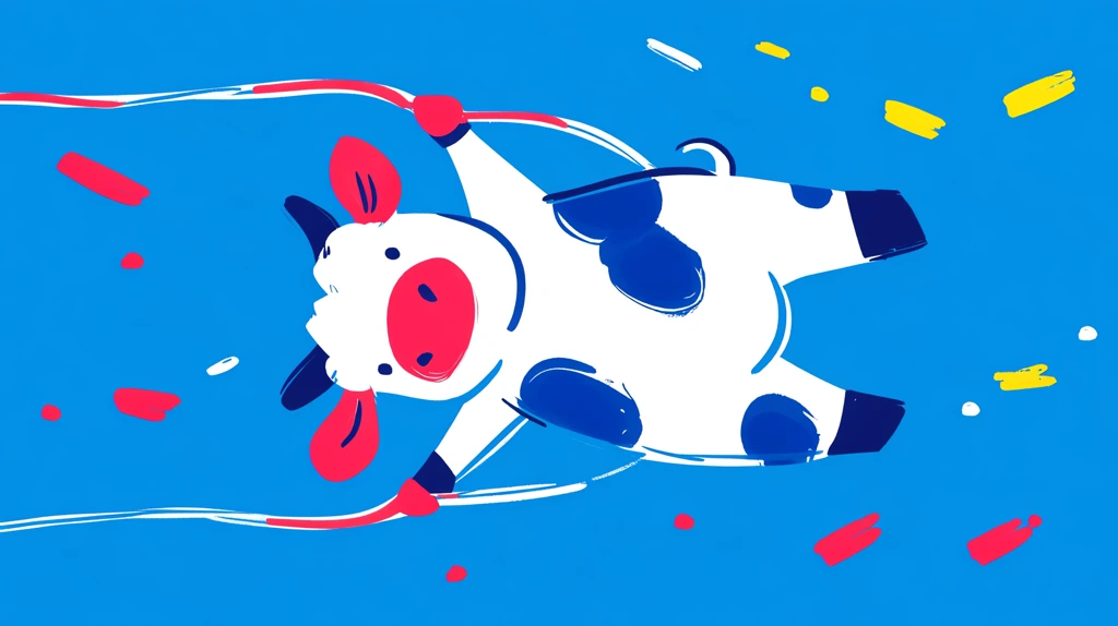 cute cow play skipping rope version three phone wallpaper 4k