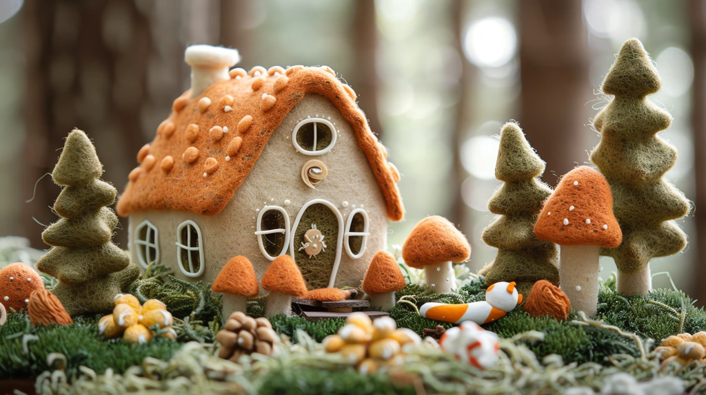 cute gingerbread house in the woods desktop wallpaper 4k