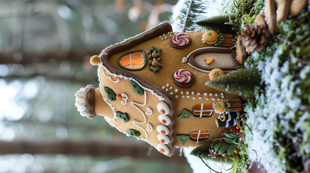 cute gingerbread house phone wallpaper 4k