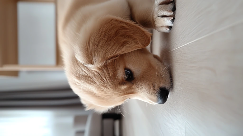 cute golden retriever puppy version four phone wallpaper 4k