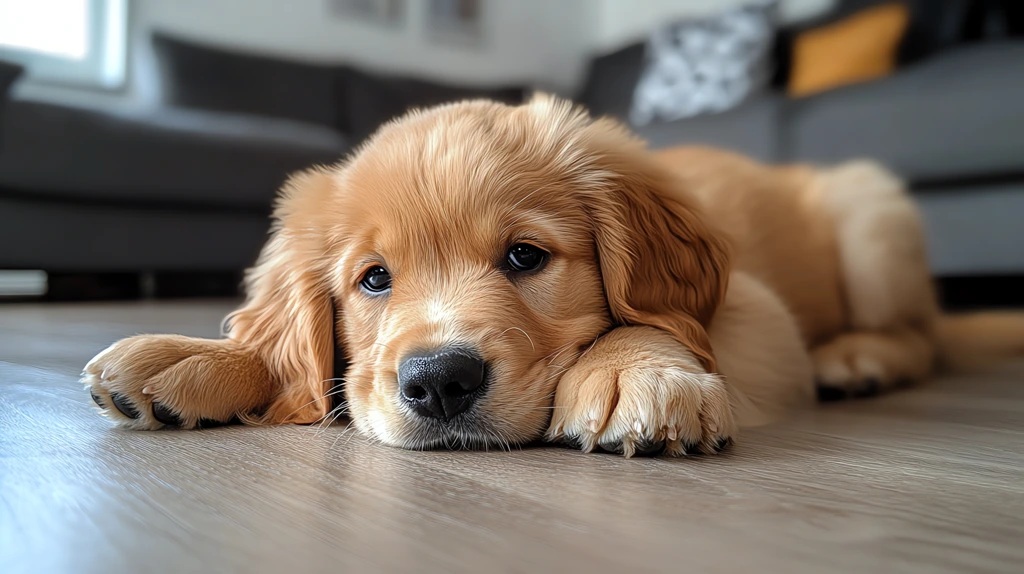 cute golden retriever puppy version one desktop wallpaper 4k