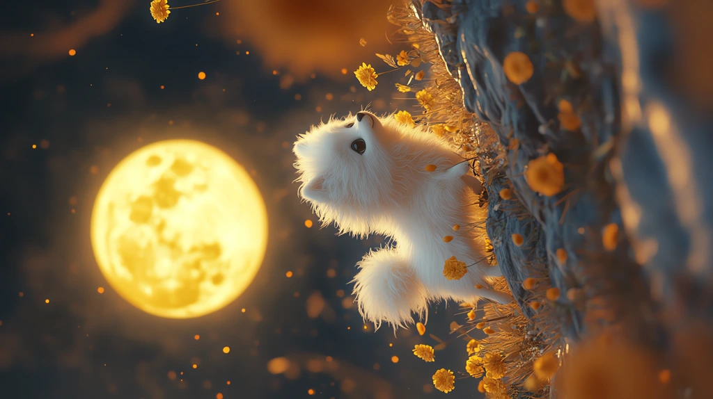 cute little white pomeranian dog phone wallpaper 4k