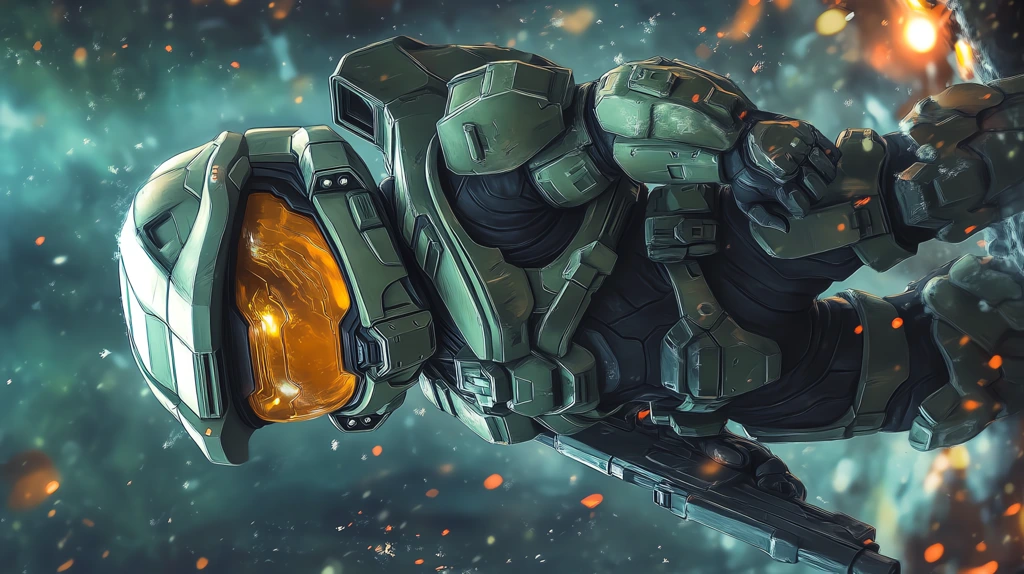 cute masterchief halo version one phone wallpaper 4k