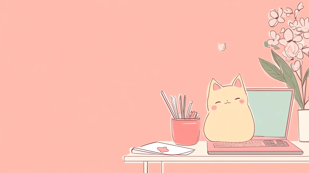 cute minimalist cat laptop desktop wallpaper 4k