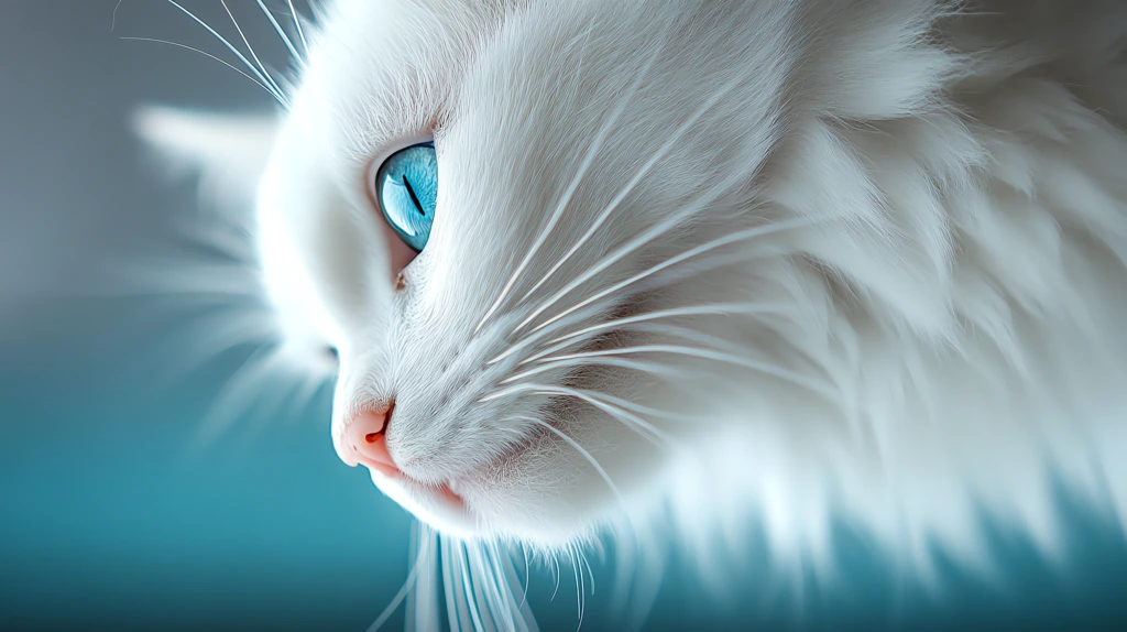 cute photo of a beautiful white cat phone wallpaper 4k