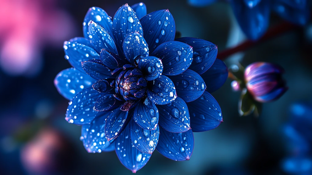 dark blue dahlia flowers phone wallpaper 4k