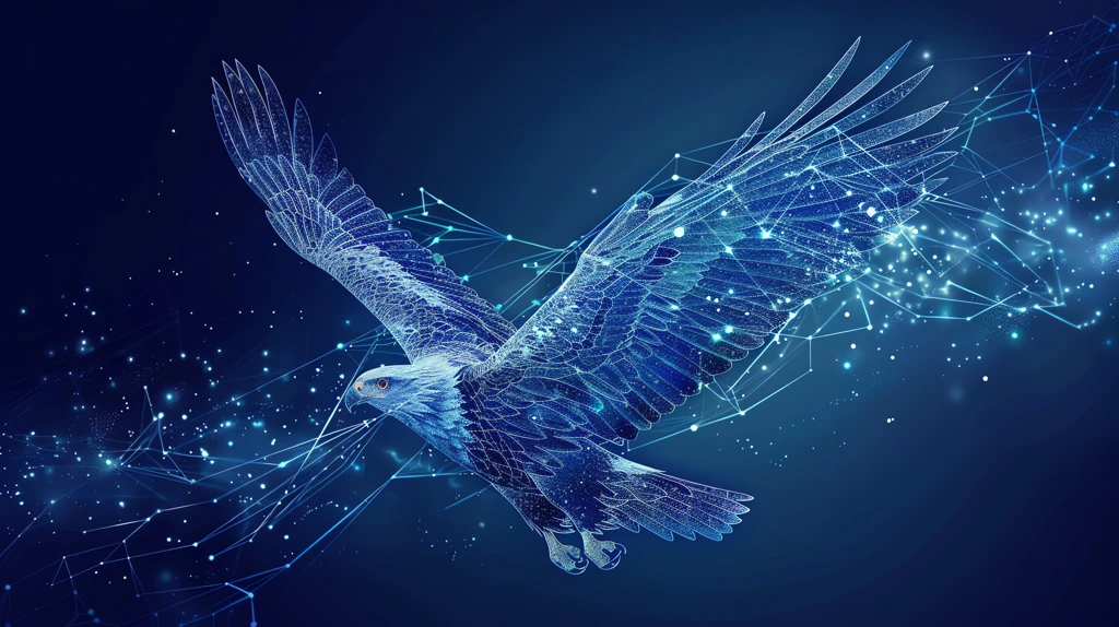deep blue eagle stars desktop wallpaper 4k