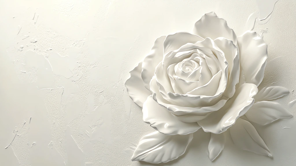 delicate floral design of a white rose version three desktop wallpaper 4k