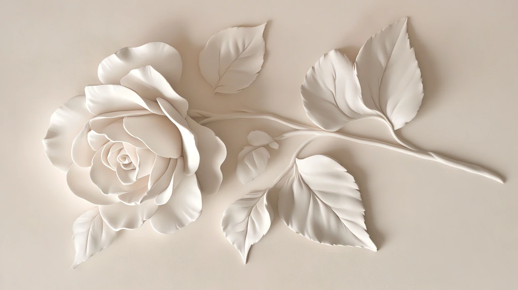 delicate floral design of a white rose version two phone wallpaper 4k